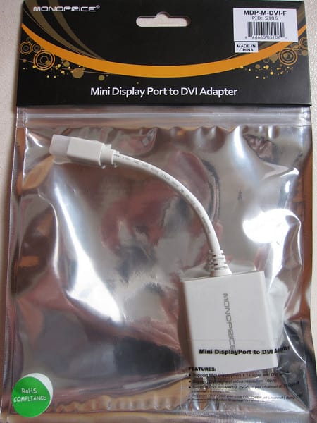 Monoprice MiniDisplay Port to DVI Adapter