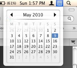 Calendar on Mac Menu Bar