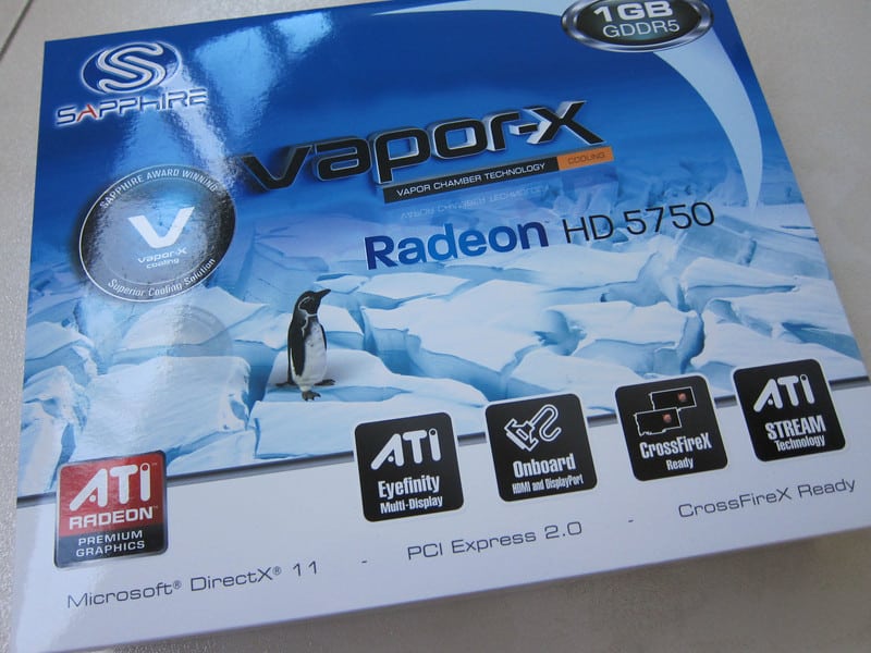 Sapphire Radeon HD5750 1GB GDDR5 Unboxing