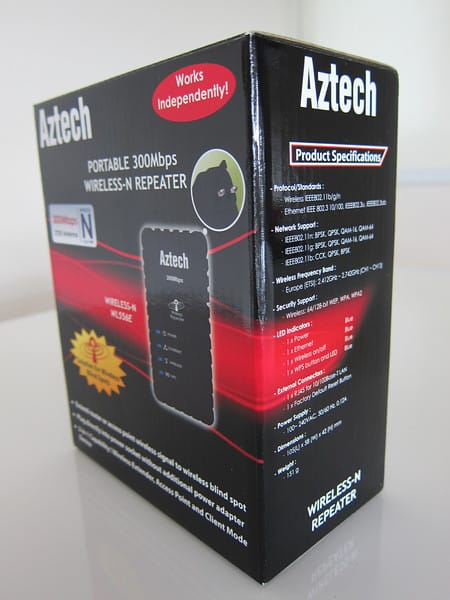 Aztech WL556E, Portable 300Mbps Wireless-N Extender