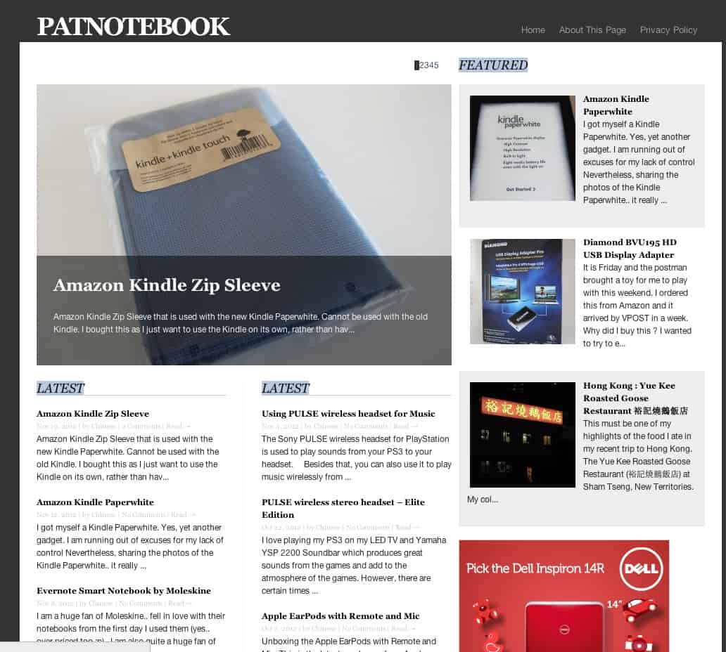 Patnotebook Wordpress
