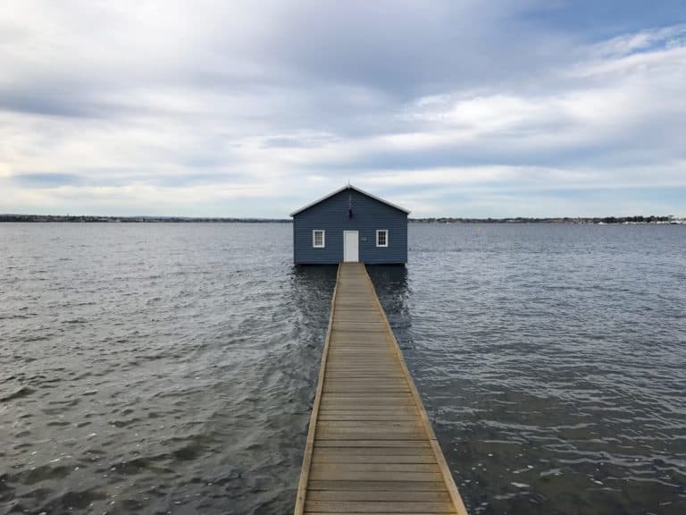 Crawley Edge Boatshed Blue Boat House