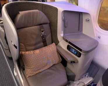 Singapore Airlines Regional Business Class 2018