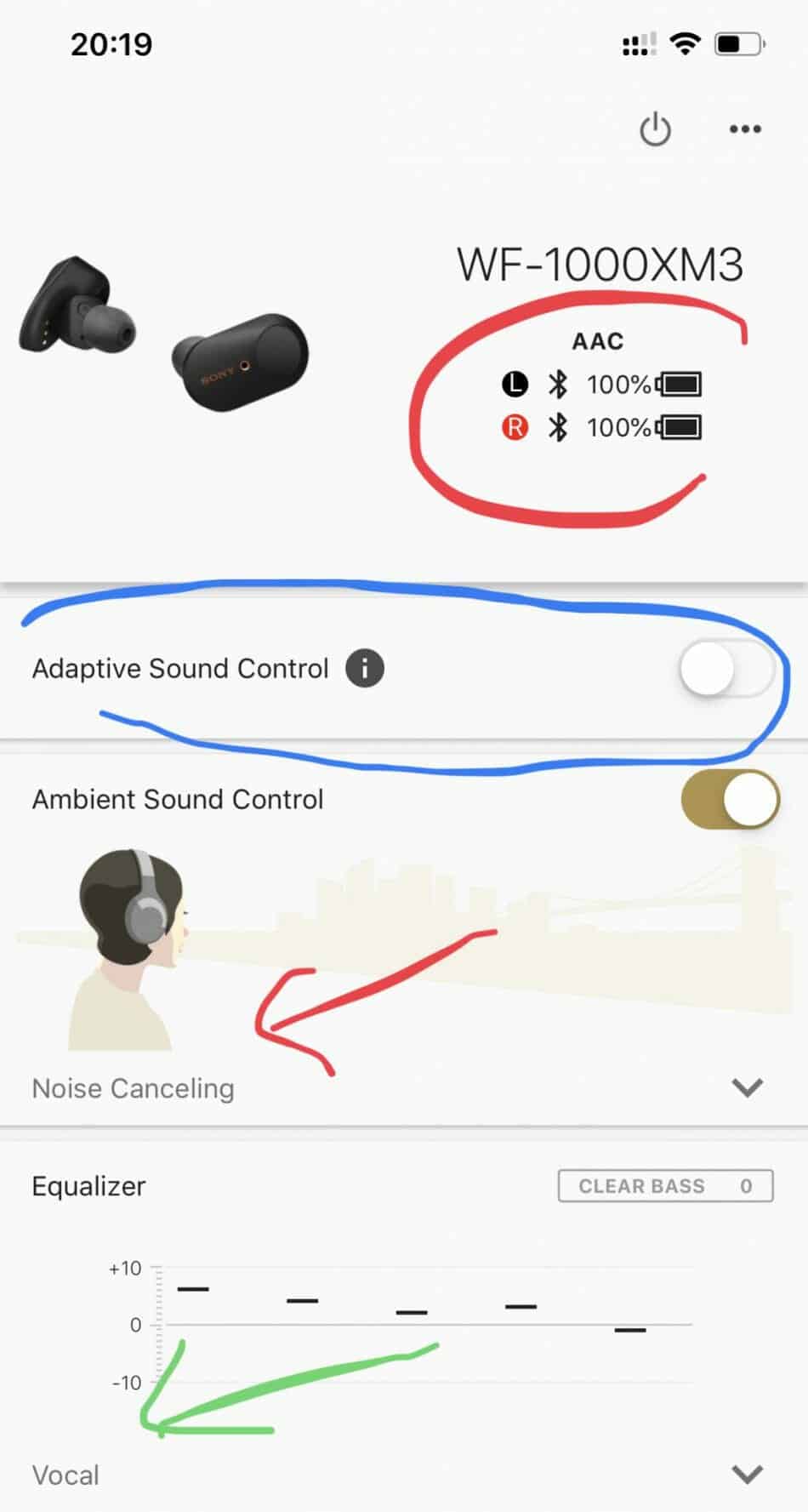Settings part 1 for Sony Connect