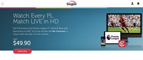 Watch EPL with SingTel Cast Sports Plus