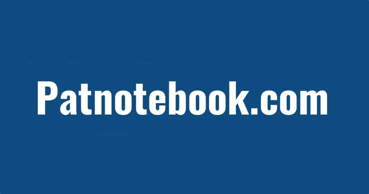 Patnotebook.com logo on a blue background
