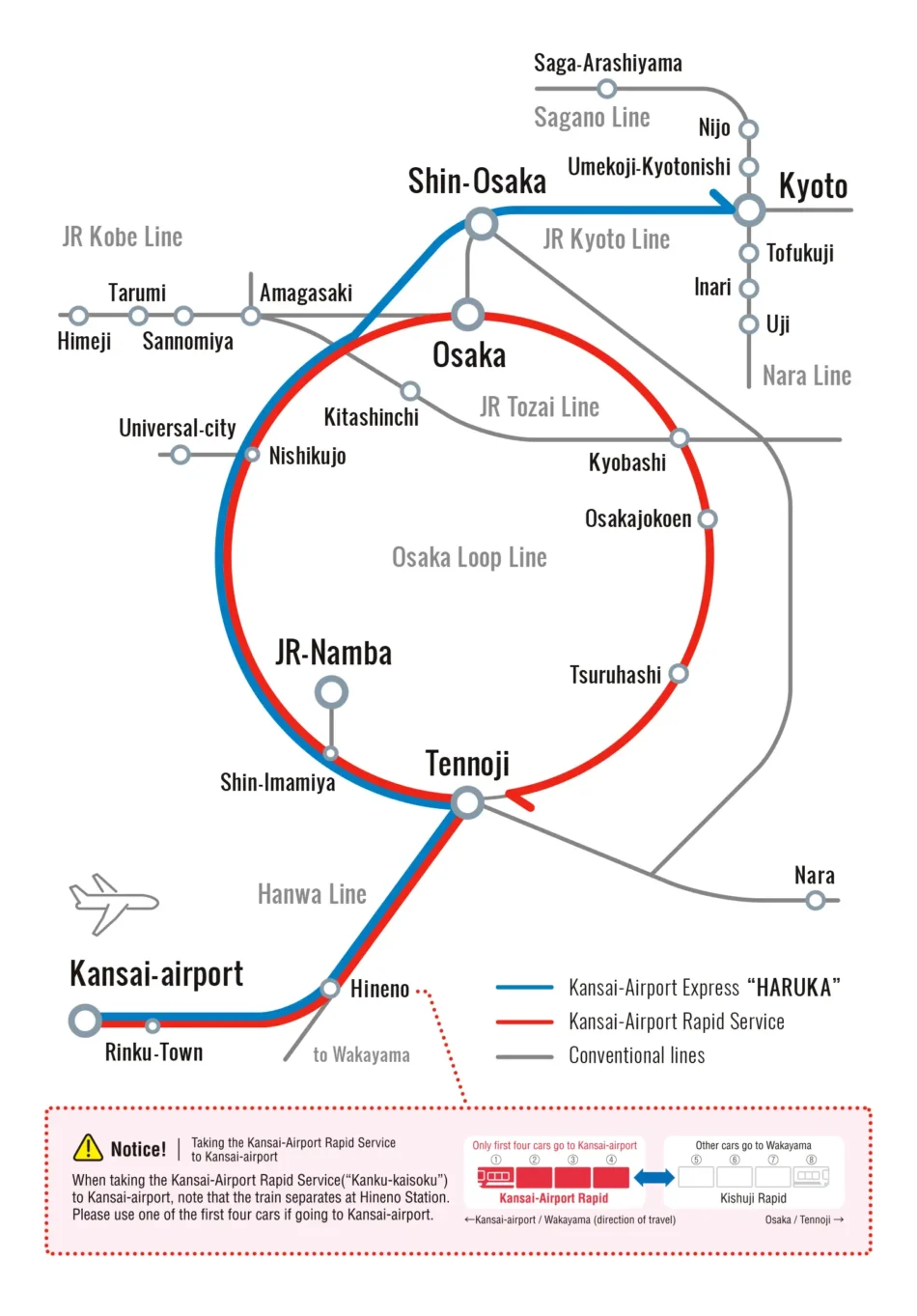 haruka express from shin-osaka to kix
