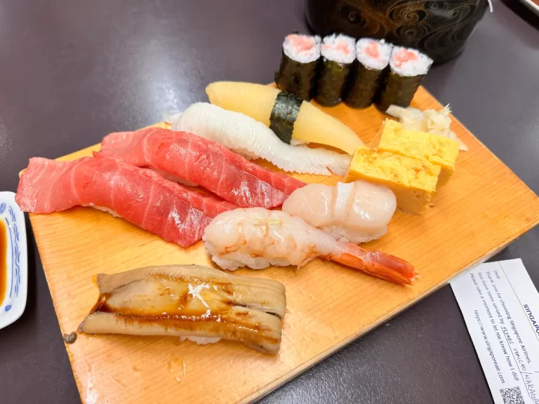 Eating at Sushi Edokko Narita