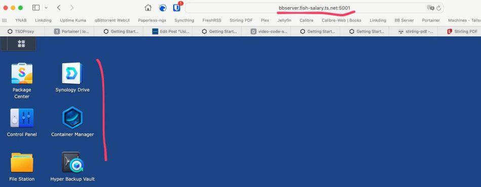 Using TSDProxy with existing Dockers in Portainer : Hope This Works 2 Accessing Synology DSM with Tailscale Magic DNS