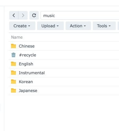 Metadata Remote as a Docker to Update Plex Music Library : GOOD TOOL 4 Screenshot of Metadata Remote interface showing music library folders.