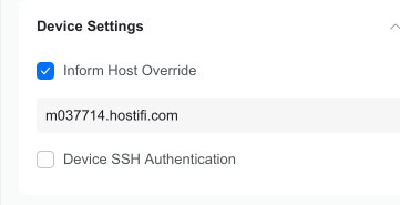 Setting The Unifi Device To Talk To HostiFi