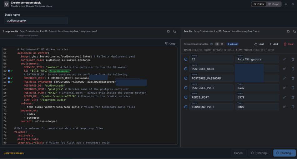 Setting Up AudioMuse-AI for Plex: My 5-Day Setup Saga : Pain and All 2 AudioMuse-AI for Plex Docker Compose