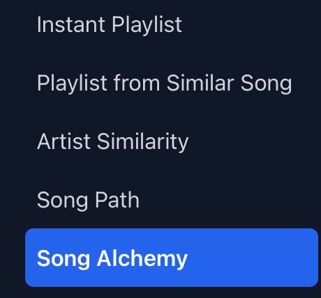 Setting Up AudioMuse-AI for Plex: My 5-Day Setup Saga : Pain and All 24 AudioMuse-AI for Plex interface showing "Song Alchemy" option