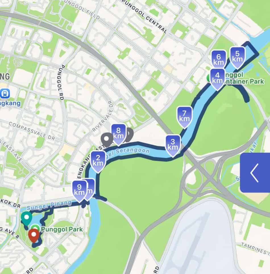 Buangkok Forest and Sungei Serangoon Park Connector : A loop of two contrasts 83 Map showing Buangkok Forest and Sungei Serangoon Park Connector loop